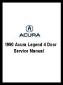 1990 Acura Legend 4 Door Service Manual