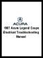 1987 Acura Legend Coupe Electrical Troubleshooting Manual