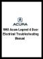 1993 Acura Legend 4 Door Electrical Troubleshooting Manual