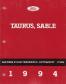 1994 Ford Taurus & Mercury Sable Service Manual Supplement