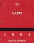 1994 Ford Capri Factory Service Manual