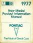 1977 Pontiac New Model Product Manual