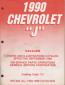 1990 Chevrolet "J" Cavalier Parts and Illustrations Catalog