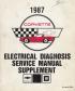 1987 Chevrolet Corvette Factory Electrical Diagnosis Service Manual Supplement