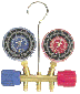 Two-Way Side Wheel Manifold Gauge Set with Hoses