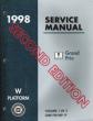 1998 Pontiac Grand Prix Service Manual- 3 Vol. Set, 2nd Edition