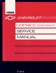 1992 Chevrolet Caprice Sedan & Wagon Factory Service Manual