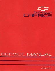 1993 Chevrolet Caprice Factory Service Manual