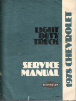 1978 Chevrolet / GMC Light Duty Truck Service Manual (Series 10 - 35)