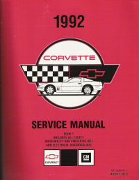 1992 Chevrolet Corvette Factory Service Manual - 2 Volume Set