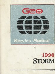1990 Geo Storm Service Manual Includes Electrical Diagnosis Supplement Manual