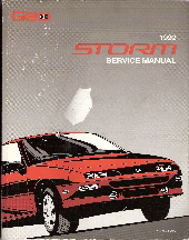 1992 Geo Storm Factory Service Manual