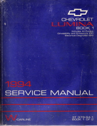 1994 Chevrolet Lumina Factory Service Manual - 2 Volume Set