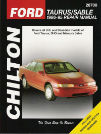 1986 - 1995 Ford Taurus, Taurus SHO, Mercury Sable Chilton Total Car Care Manual