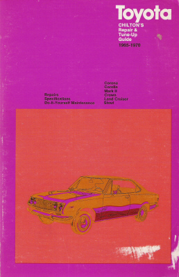1966 - 1970 Toyota Corona Corolla MarkII Crown Land Cruiser Stout Chilton Manual