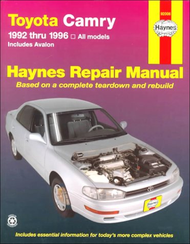 1992 - 1996 Toyota Camry & Avalon Models, Haynes Repair Manual