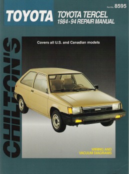 1984 - 1994 Toyota Tercel, Chilton's Total Car Care Manual