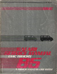 1985 GMC Safari Van Factory Service Manual